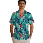 Indianapolis Colts Hawaiian Shirt Custom Hibiscus Blossoms Blue Best Selling
