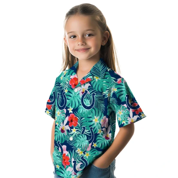 Indianapolis Colts Hawaiian Shirt Custom Hibiscus Blossoms Blue Premium Grade Indianapolis Colts Hawaiian Shirt Custom Hibiscus Blossoms Blue Premium Grade