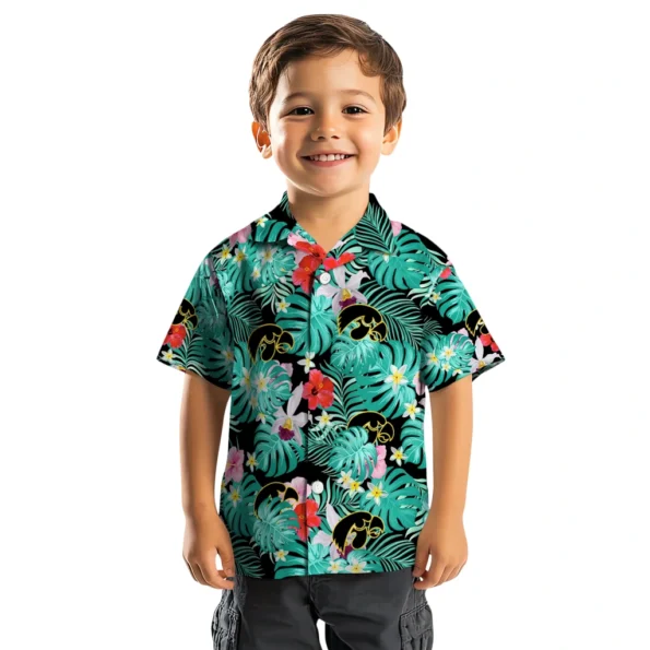 Iowa Hawkeyes Hawaiian Shirt Custom Hibiscus Blossoms Black Top Rated Iowa Hawkeyes Hawaiian Shirt Custom Hibiscus Blossoms Black Top Rated