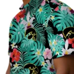 Iowa Hawkeyes Hawaiian Shirt Custom Hibiscus Blossoms Black Best Selling