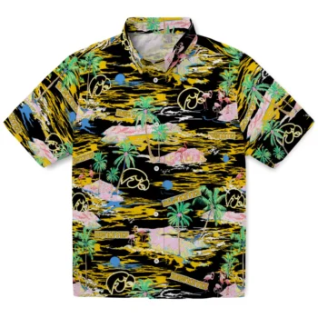 Iowa Hawkeyes Hawaiian Shirt - Tropical Palms