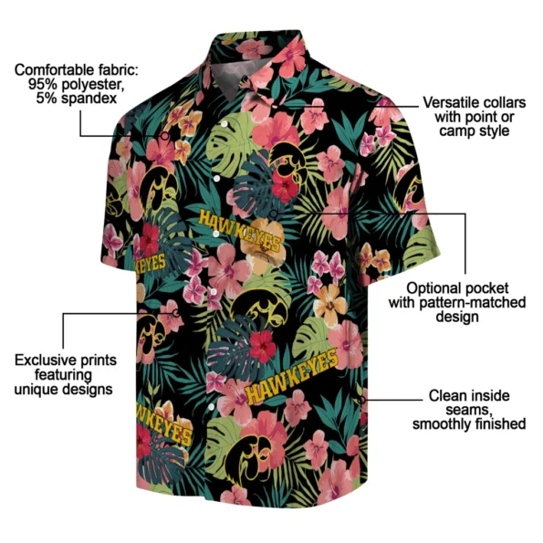 Iowa Hawkeyes Hawaiian Shirt Personalized Hibiscus Paradise New Arrival Iowa Hawkeyes Hawaiian Shirt Personalized Hibiscus Paradise New Arrival