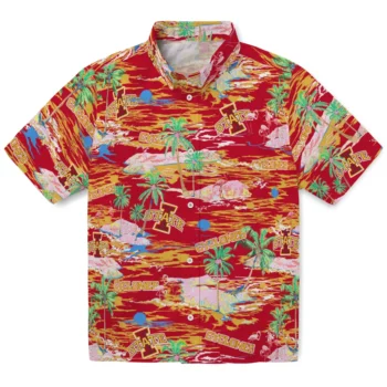 Iowa State Cyclones Hawaiian Shirt - Tropical Palms