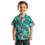 Jacksonville Jaguars Hawaiian Shirt Customized Hibiscus Blossoms Teal Best Selling