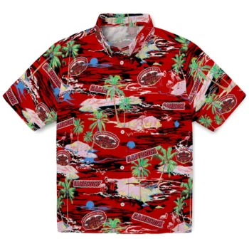 Jacksonville State Gamecocks Hawaiian Shirt - Tropical Palms