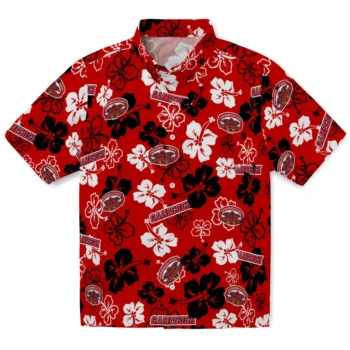 Jacksonville State Gamecocks Hawaiian Shirt - Tropical Floral Pattern