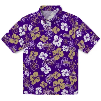 James Madison Dukes Hawaiian Shirt - Tropical Floral Pattern