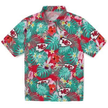 Kansas City Chiefs Hawaiian Shirt Personalized Hibiscus Blossoms Red Best Selling