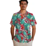 Kansas City Chiefs Hawaiian Shirt Personalized Hibiscus Blossoms Red Best Selling