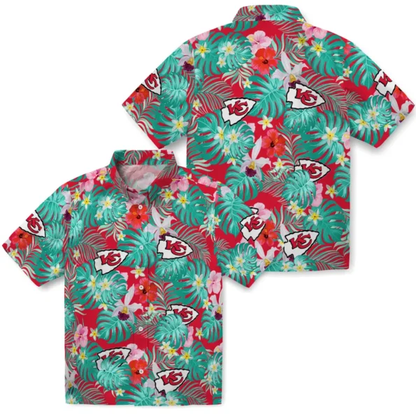 Kansas City Chiefs Hawaiian Shirt Personalized Hibiscus Blossoms Red High Quality Kansas City Chiefs Hawaiian Shirt Personalized Hibiscus Blossoms Red High Quality