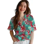 Kansas City Chiefs Hawaiian Shirt Personalized Hibiscus Blossoms Red Best Selling