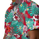 Kansas City Chiefs Hawaiian Shirt Personalized Hibiscus Blossoms Red Best Selling