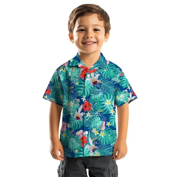 Kansas City Royals Hawaiian Shirt Custom Hibiscus Blossoms Royal Blue Top Rated Kansas City Royals Hawaiian Shirt Custom Hibiscus Blossoms Royal Blue Top Rated