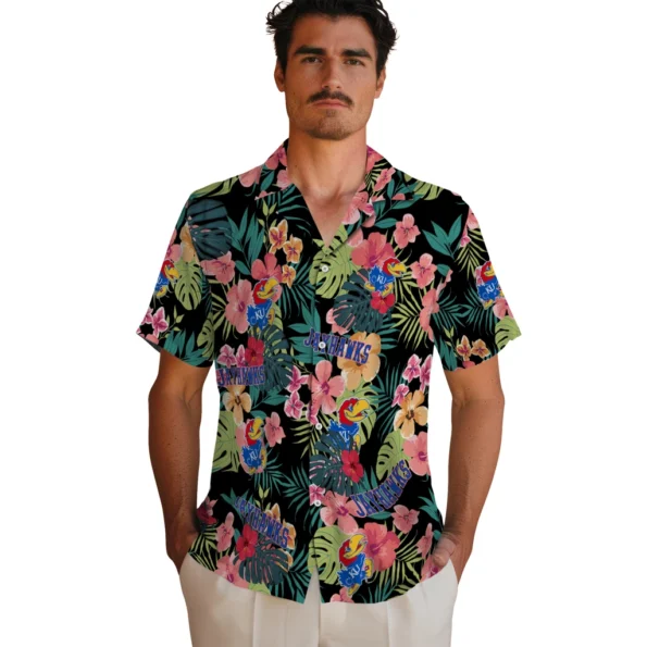 Kansas Jayhawks Hawaiian Shirt Custom Hibiscus Paradise Fashion Forward