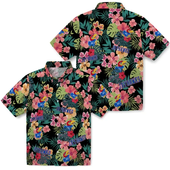 Kansas Jayhawks Hawaiian Shirt Custom Hibiscus Paradise High Quality