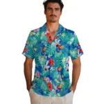 Kansas Jayhawks Hawaiian Shirt Customized Hibiscus Blossoms Blue Best Selling