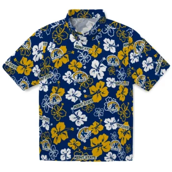 Kent State Golden Flashes Hawaiian Shirt - Tropical Floral Pattern