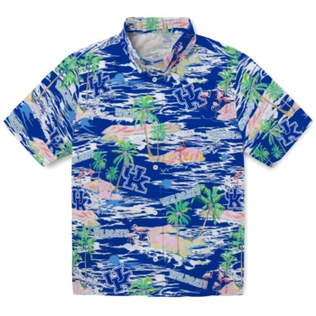 Kentucky Wildcats Hawaiian Shirt - Tropical Palms