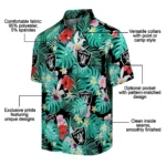 Las Vegas Raiders Hawaiian Shirt Custom Hibiscus Blossoms Black Best Selling