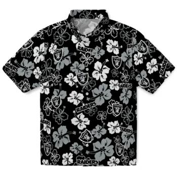Las Vegas Raiders Hawaiian Shirt - Tropical Floral Pattern