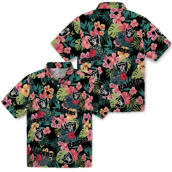 Las Vegas Raiders Hawaiian Shirt Personalized Hibiscus Paradise High Quality Las Vegas Raiders Hawaiian Shirt Personalized Hibiscus Paradise High Quality