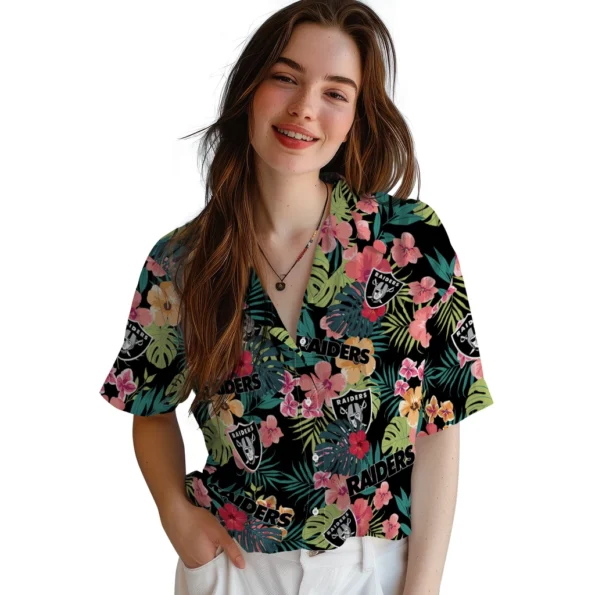 Las Vegas Raiders Hawaiian Shirt Personalized Hibiscus Paradise Latest Model Las Vegas Raiders Hawaiian Shirt Personalized Hibiscus Paradise Latest Model