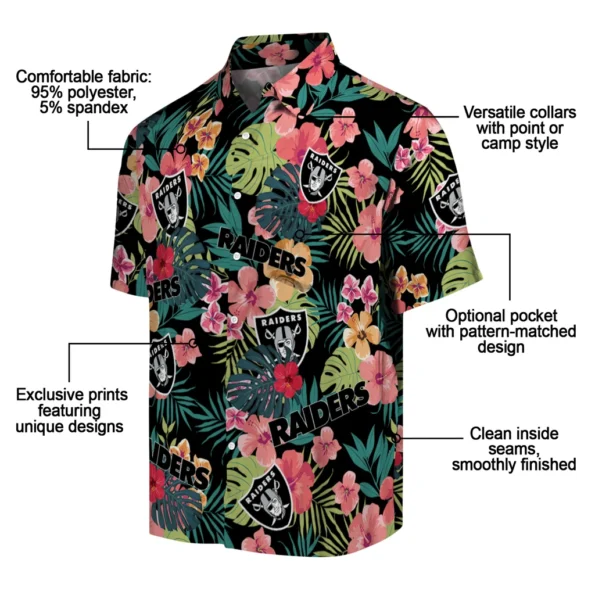 Las Vegas Raiders Hawaiian Shirt Personalized Hibiscus Paradise New Arrival Las Vegas Raiders Hawaiian Shirt Personalized Hibiscus Paradise New Arrival