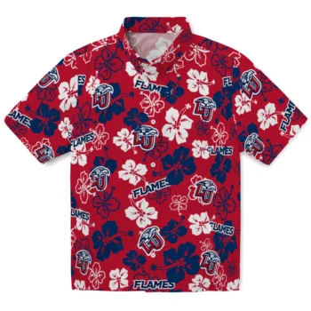 Liberty Flames Hawaiian Shirt - Tropical Floral Pattern