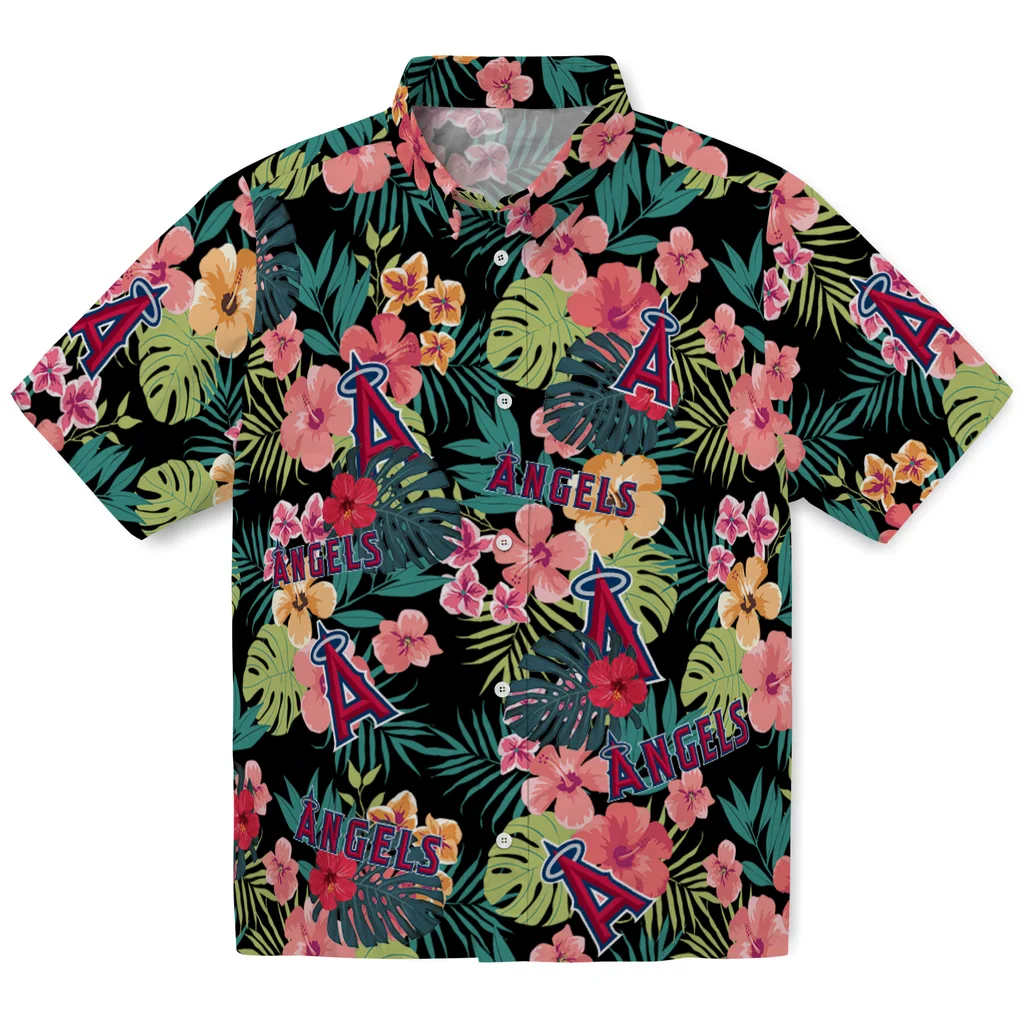 Los Angeles Angels Hawaiian Shirt Custom Hibiscus Paradise Best Selling Los Angeles Angels Hawaiian Shirt Custom Hibiscus Paradise Best Selling
