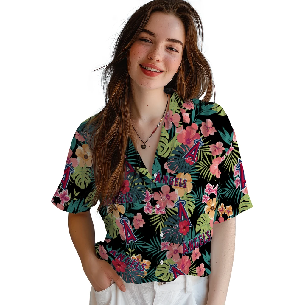 Los Angeles Angels Hawaiian Shirt Custom Hibiscus Paradise Latest Model Los Angeles Angels Hawaiian Shirt Custom Hibiscus Paradise Latest Model