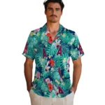 Los Angeles Angels Hawaiian Shirt Customized Hibiscus Blossoms Blue Best Selling