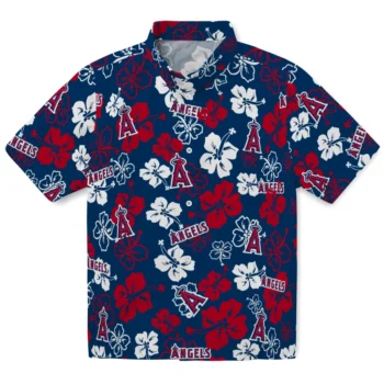 Los Angeles Angels Hawaiian Shirt - Tropical Floral Pattern