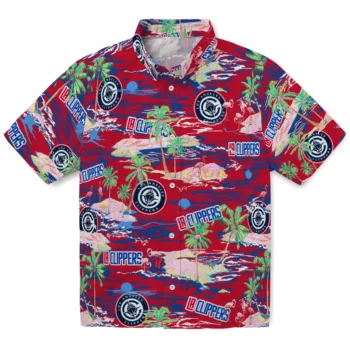 Los Angeles Clippers Hawaiian Shirt - Tropical Palms