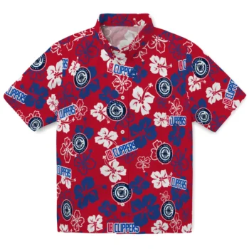 Los Angeles Clippers Hawaiian Shirt - Tropical Floral Pattern