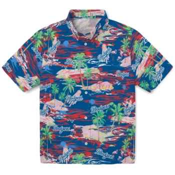 Los Angeles Dodgers Hawaiian Shirt - Tropical Palms