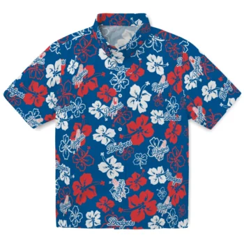 Los Angeles Dodgers Hawaiian Shirt - Tropical Floral Pattern