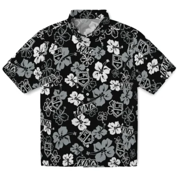 Los Angeles Kings Hawaiian Shirt - Tropical Floral Pattern