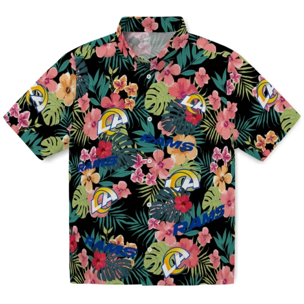 Los Angeles Rams Hawaiian Shirt Customized Hibiscus Paradise Best Selling Los Angeles Rams Hawaiian Shirt Customized Hibiscus Paradise Best Selling