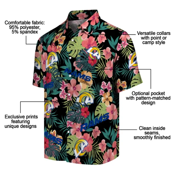 Los Angeles Rams Hawaiian Shirt Customized Hibiscus Paradise New Arrival Los Angeles Rams Hawaiian Shirt Customized Hibiscus Paradise New Arrival