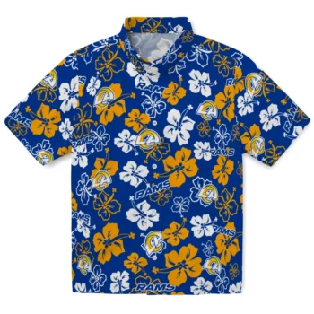 Los Angeles Rams Hawaiian Shirt - Tropical Floral Pattern