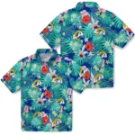 Los Angeles Rams Hawaiian Shirt Personalized Hibiscus Blossoms Blue Best Selling