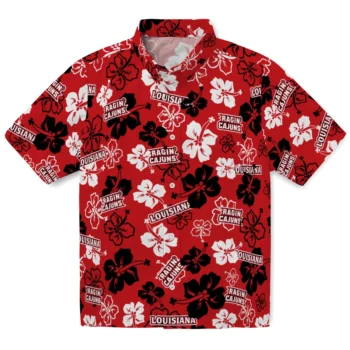 Louisiana Ragin' Cajuns Hawaiian Shirt - Tropical Floral Pattern