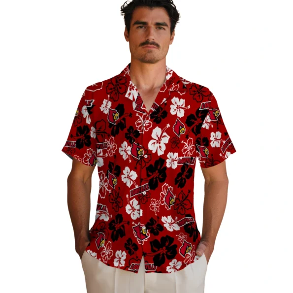 louisville-cardinals-hawaiian-shirt-hibiscus-flower-design-fashion-forward.webp