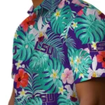 Lsu Tigers Hawaiian Shirt Customized Hibiscus Blossoms Purple Best Selling