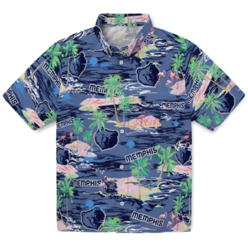 Memphis Grizzlies Hawaiian Shirt - Tropical Palms