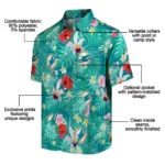 Miami Dolphins Hawaiian Shirt Custom Hibiscus Blossoms Aqua Best Selling