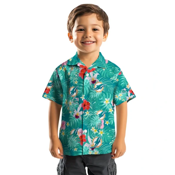 Miami Dolphins Hawaiian Shirt Custom Hibiscus Blossoms Aqua Top Rated Miami Dolphins Hawaiian Shirt Custom Hibiscus Blossoms Aqua Top Rated
