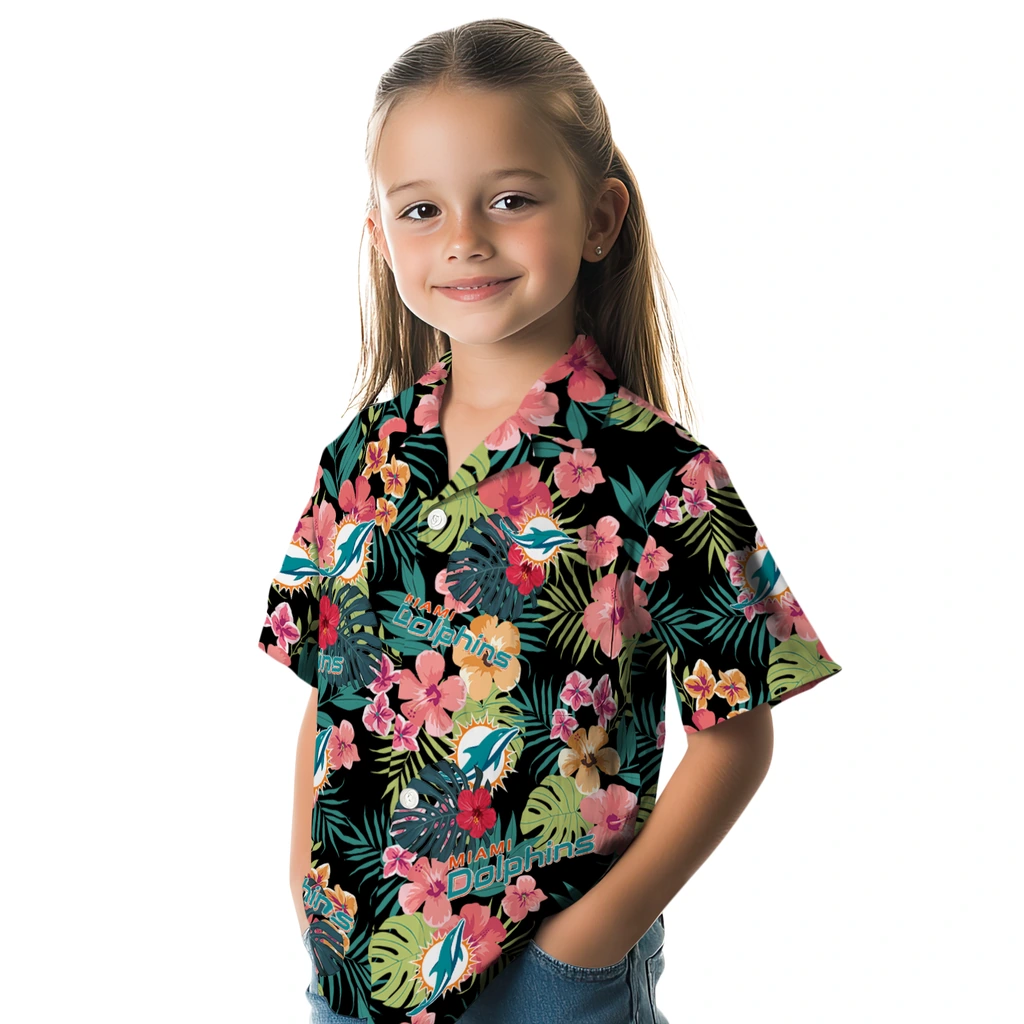 Miami Dolphins Hawaiian Shirt Personalized Hibiscus Paradise Premium Grade Miami Dolphins Hawaiian Shirt Personalized Hibiscus Paradise Premium Grade