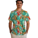 Miami Hurricanes Hawaiian Shirt Custom Hibiscus Blossoms Orange Best Selling
