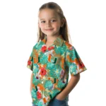 Miami Hurricanes Hawaiian Shirt Custom Hibiscus Blossoms Orange Best Selling